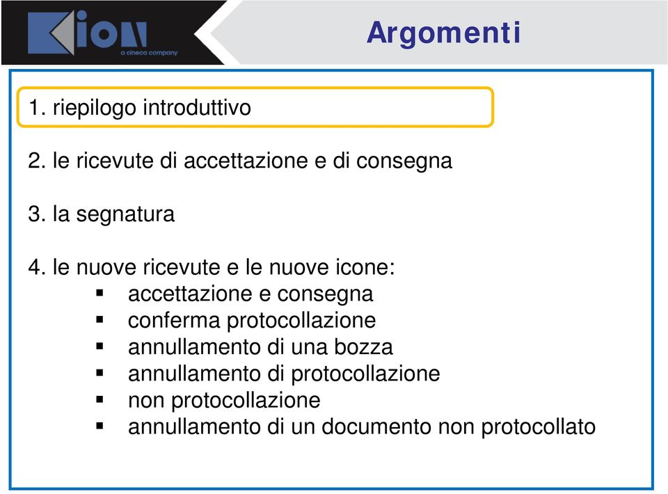 le nuove ricevute e le nuove icone: accettazione e consegna conferma