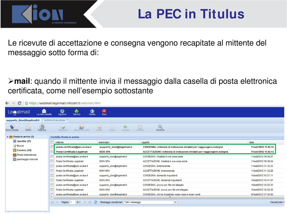 di: mail: quando il mittente invia il messaggio dalla