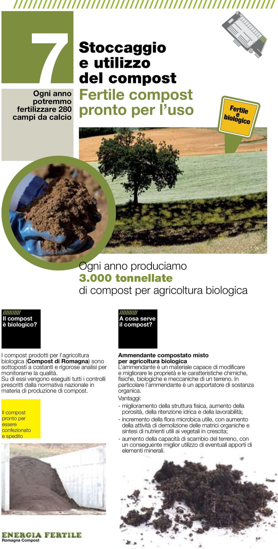 I compost prodotti per l agricoltura biologica (Compost di Romagna) sono sottoposti a costanti e rigorose analisi per monitorarne la qualità.