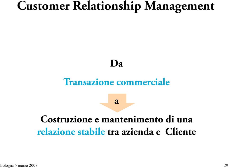 Costruzione e mantenimento di una