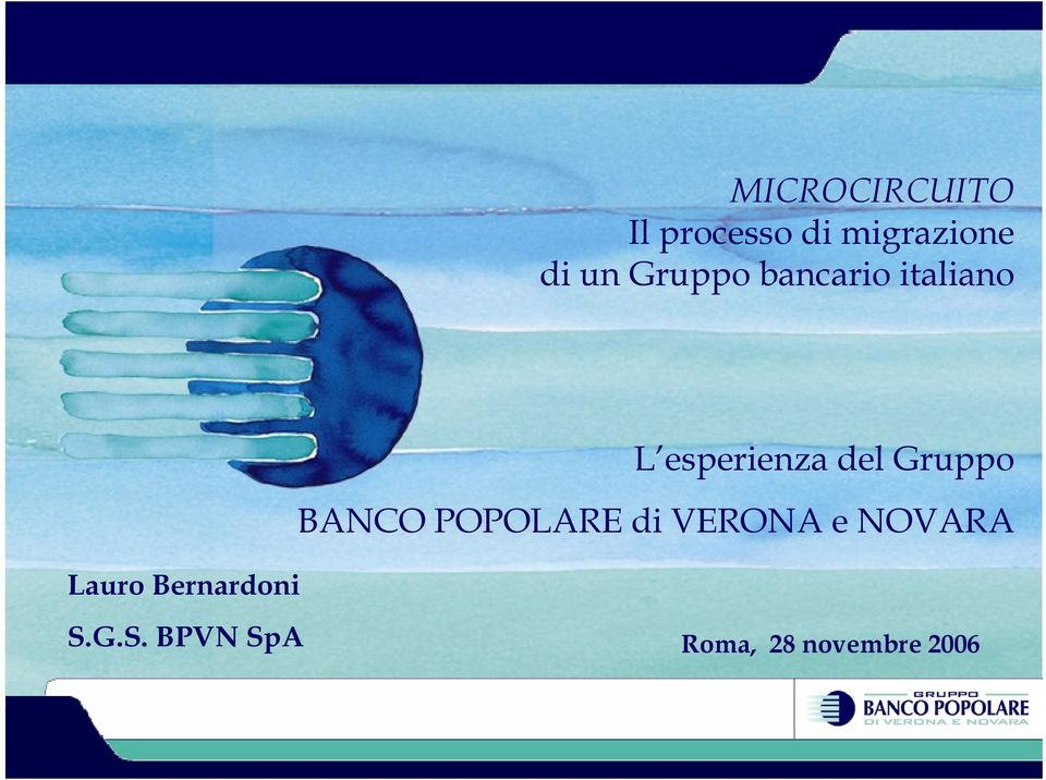 Gruppo BANCO POPOLARE di VERONA e NOVARA