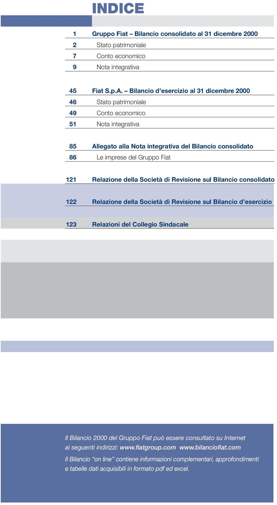 Fiat 121 Relazione della Società di Revisione sul Bilancio consolidato 122 Relazione della Società di Revisione sul Bilancio d esercizio 123 Relazioni del Collegio Sindacale Il