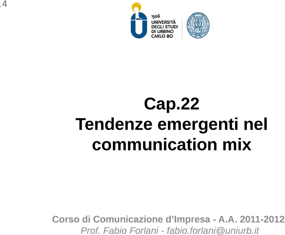 communication mix Corso di