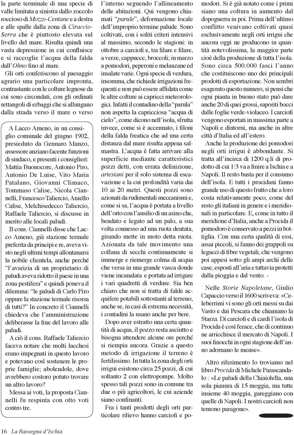 Gli orti conferiscono al paesaggio agrario una particolare impronta, contrastante con le colture legnose da cui sono circondati, con gli ordinati rettangoli di erbaggi che si allungano dalla strada