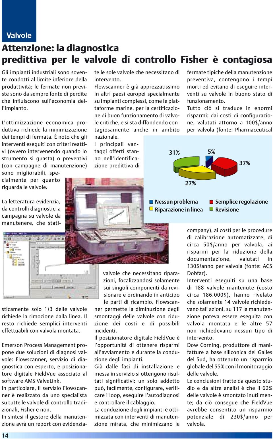 È noto che gli interventi eseguiti con criteri reattivi (ovvero intervenendo quando lo strumento si guasta) o preventivi (con campagne di manutenzione) sono migliorabili, specialmente per quanto