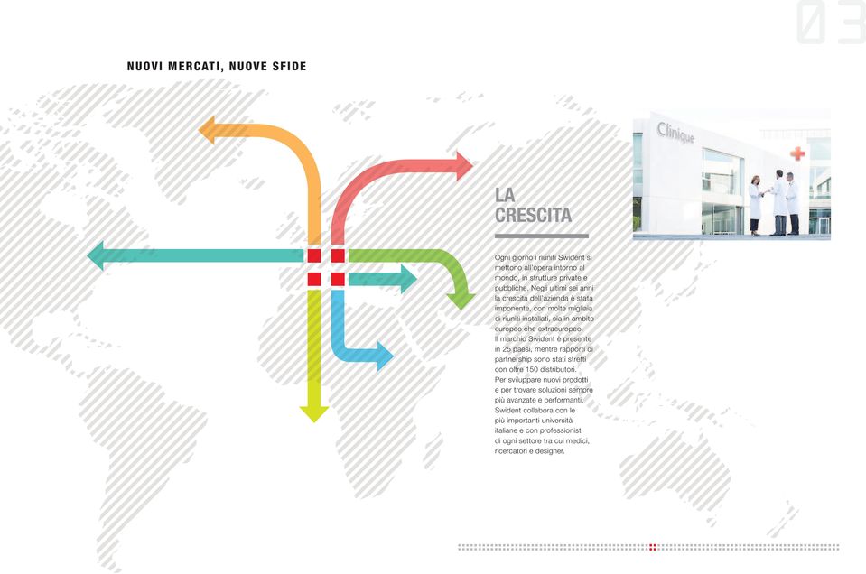 Il marchio Swident è presente in 25 paesi, mentre rapporti di partnership sono stati stretti con oltre 150 distributori.