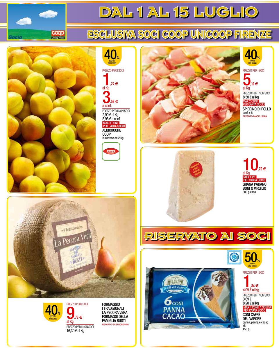 x 6 REPARTO MACELLERIA 10,70 al Kg max 4 pz.