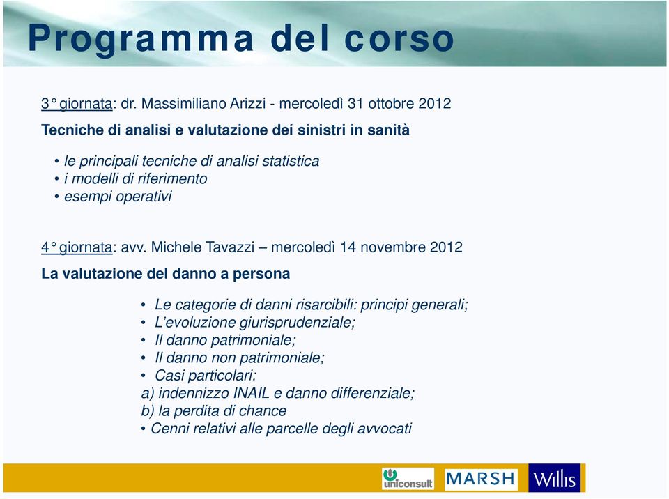 statistica i modelli di riferimento esempi operativi 4 giornata: avv.