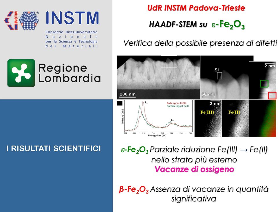 Parziale riduzione Fe(III) Fe(II) nello strato più esterno