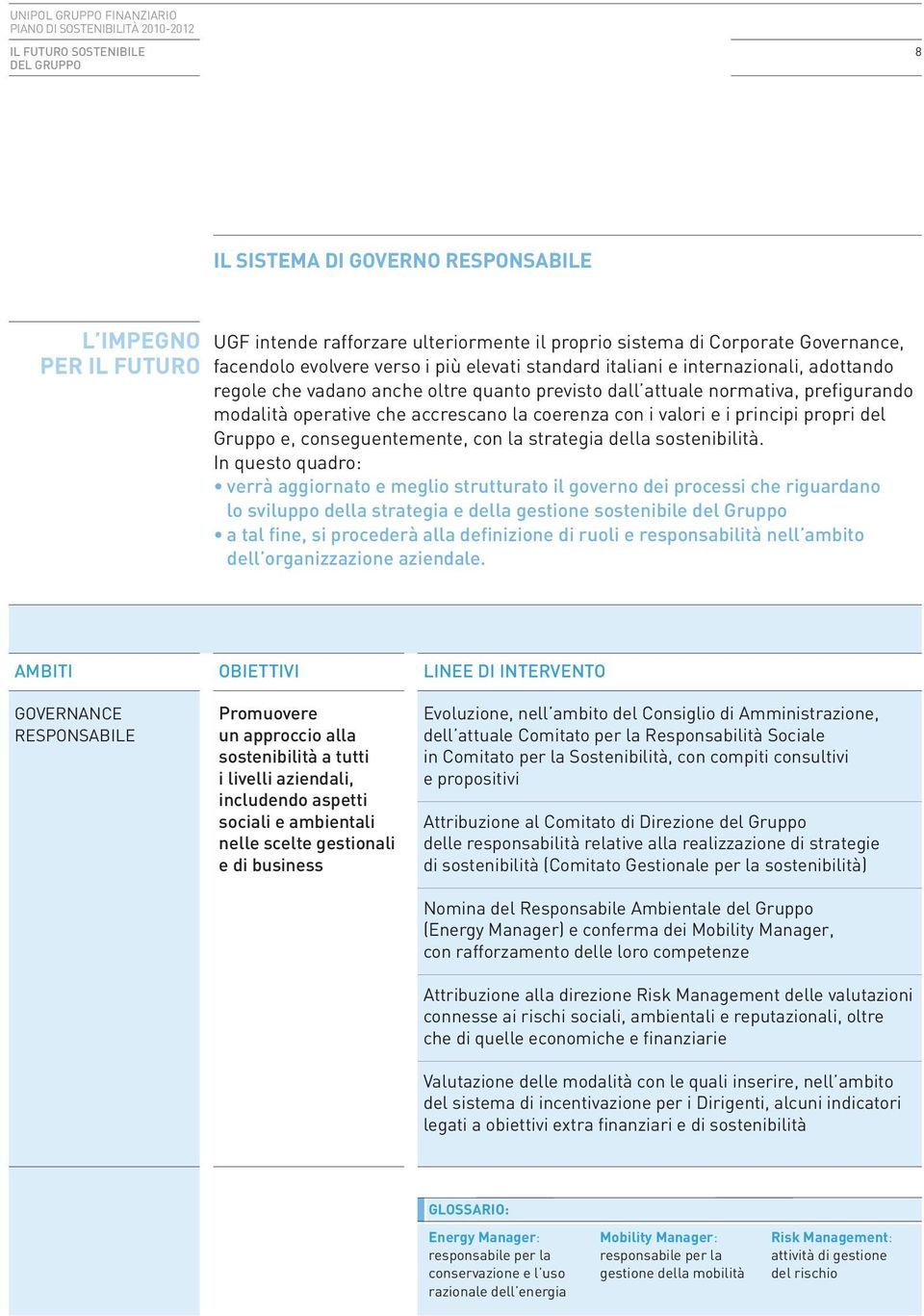 valori e i principi propri del Gruppo e, conseguentemente, con la strategia della sostenibilità.