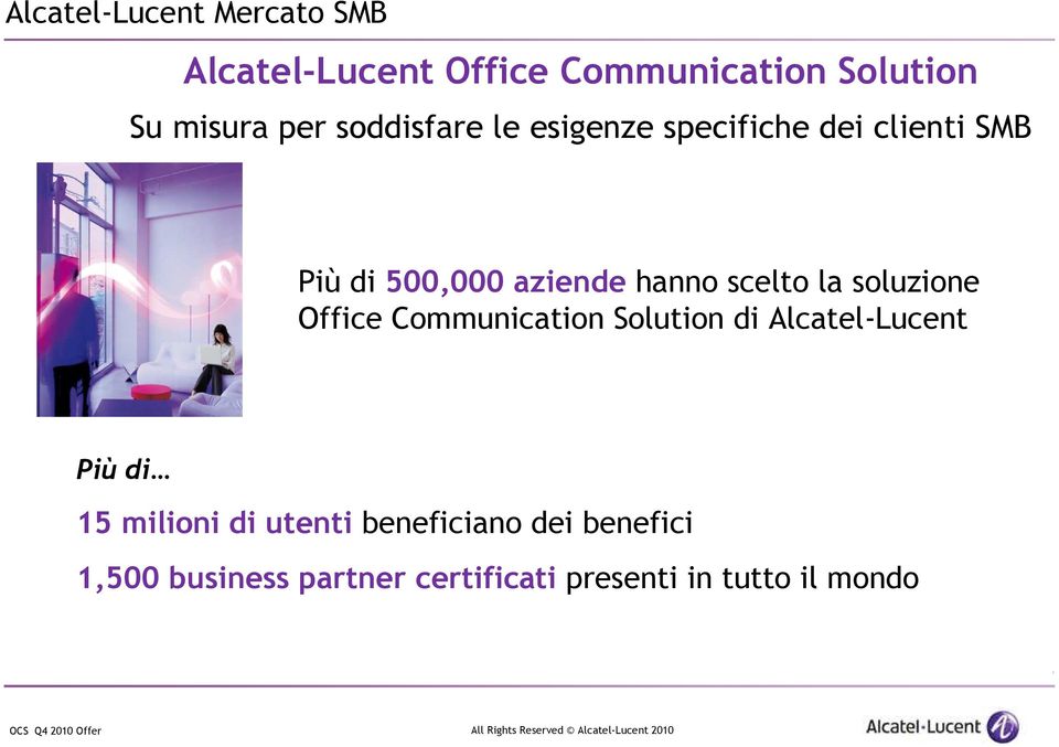 la soluzione Office Communication Solution di Alcatel-Lucent Più di 15 milioni di