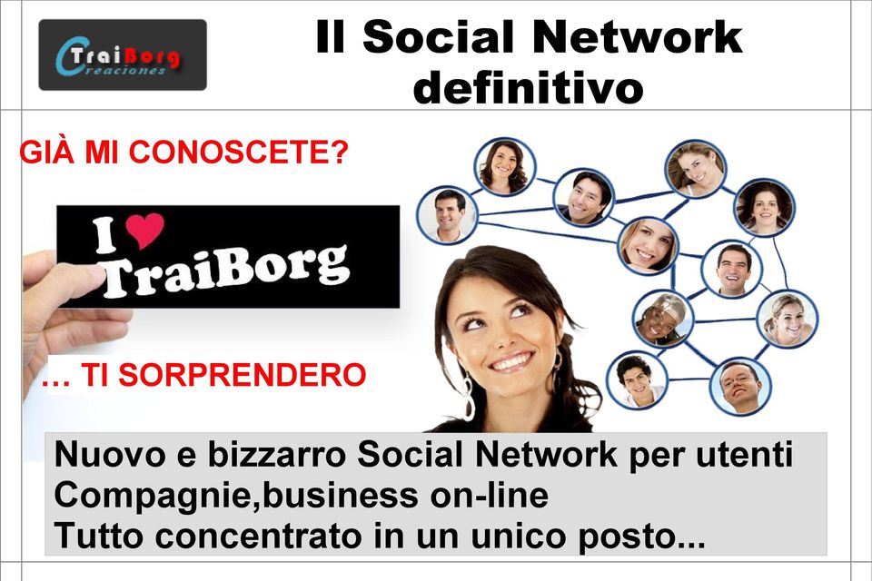 TI SORPRENDERO Nuovo e bizzarro Social