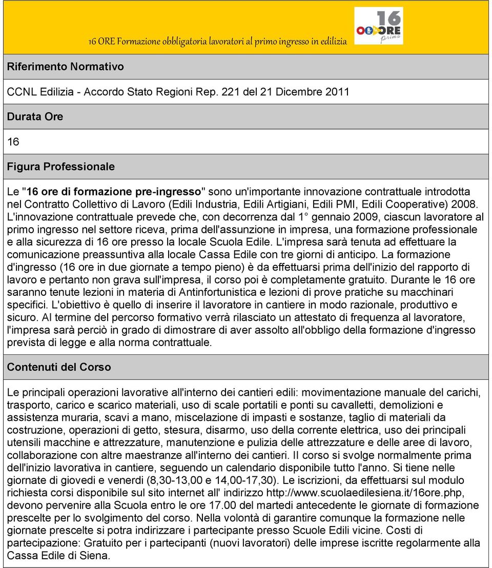 PMI, Edili Cooperative) 2008.