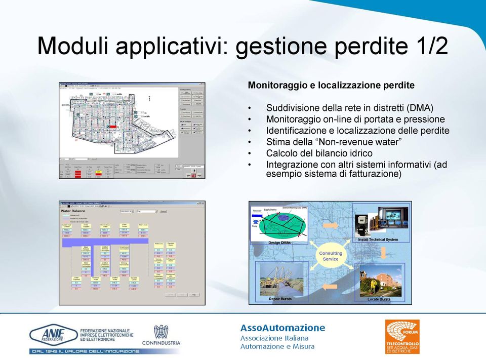 Identificazione e localizzazione delle perdite Stima della Non-revenue water Calcolo