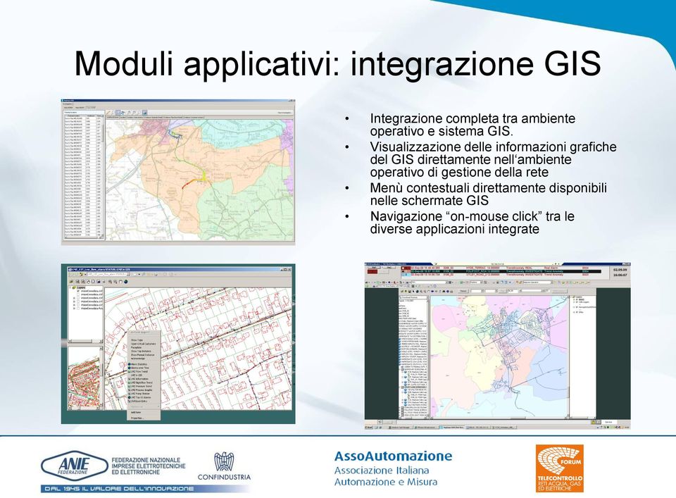 Visualizzazione delle informazioni grafiche del GIS direttamente nell ambiente