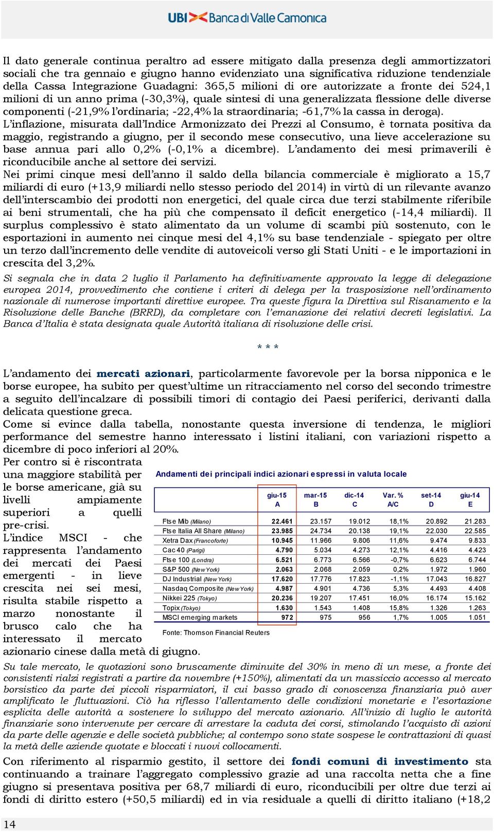 ordinaria; -22,4% la straordinaria; -61,7% la cassa in deroga).