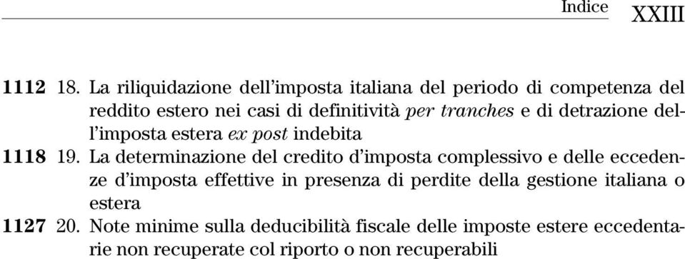 tranches e di detrazione dell imposta estera ex post indebita 1118 19.