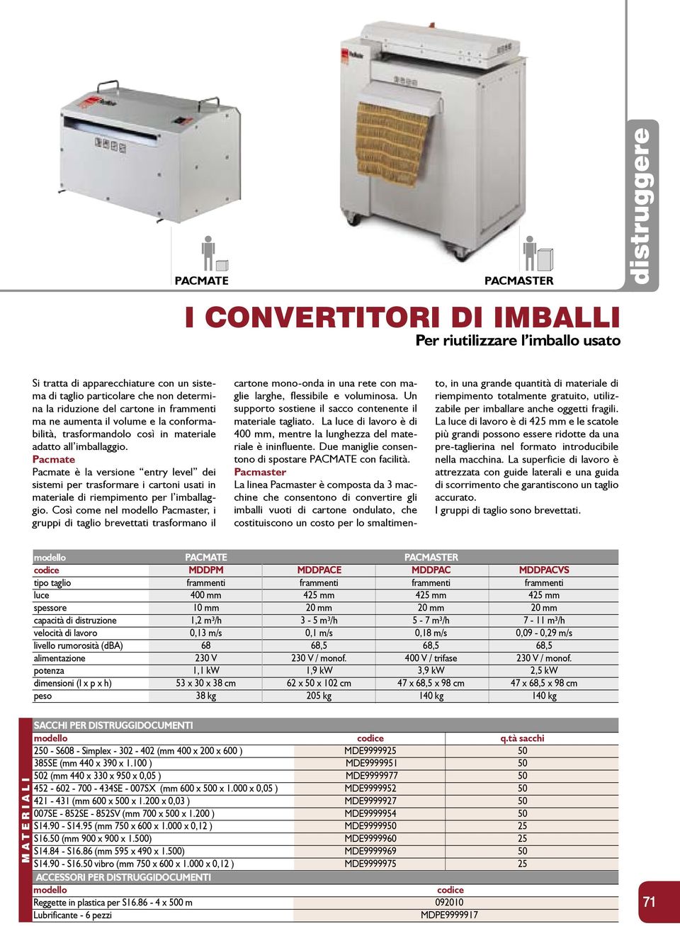 Così come nel modello Pacmaster, i gruppi di taglio brevettati trasformano il cartone mono-onda in una rete con maglie larghe, flessibile e voluminosa.