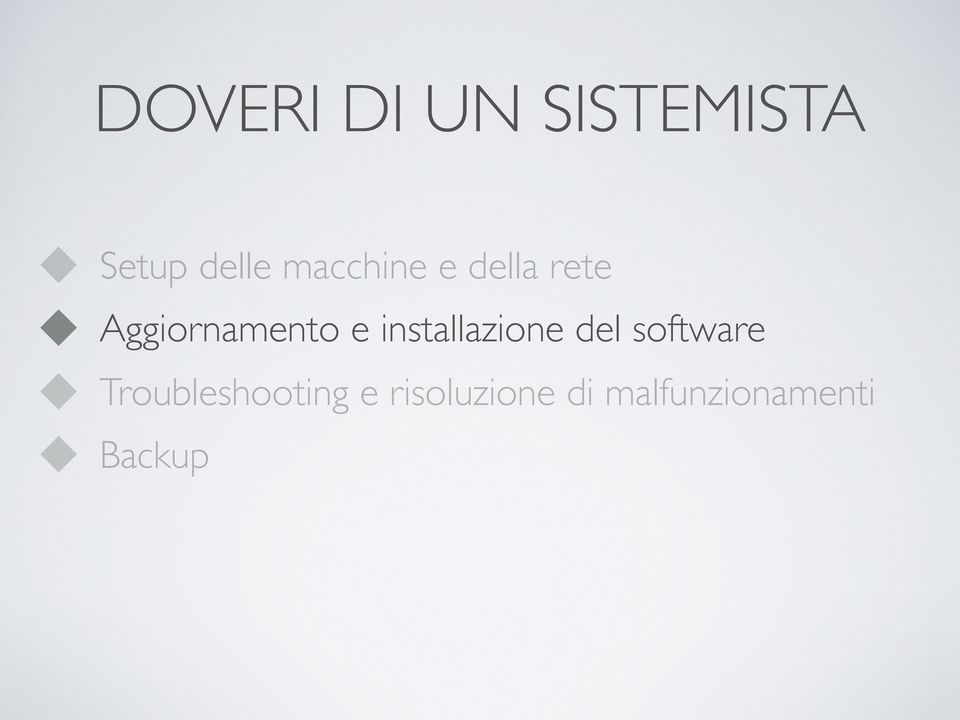 installazione del software