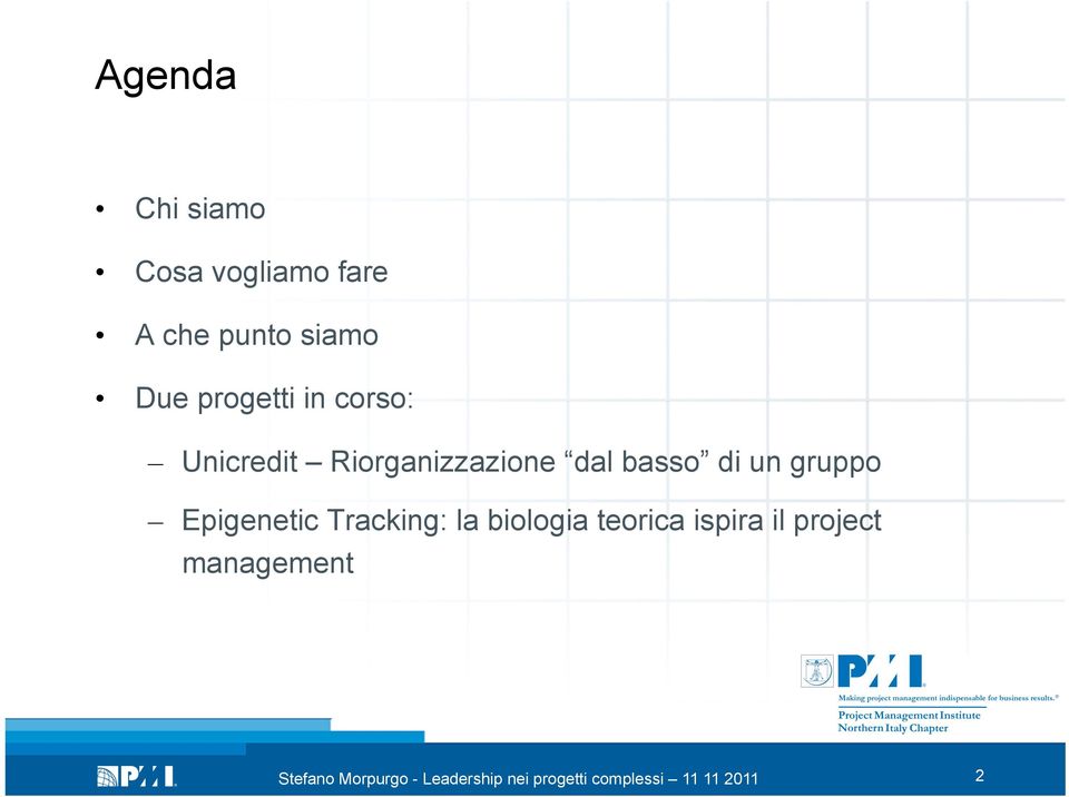 Riorganizzazione dal basso di un gruppo