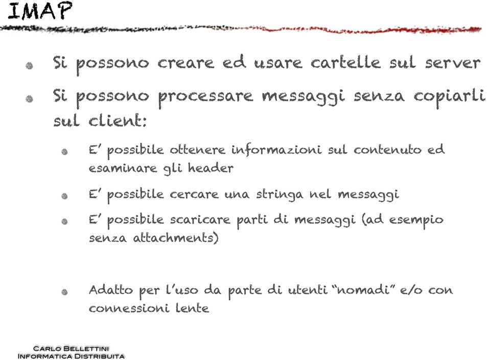 header E possibile cercare una stringa nel messaggi E possibile scaricare parti di messaggi