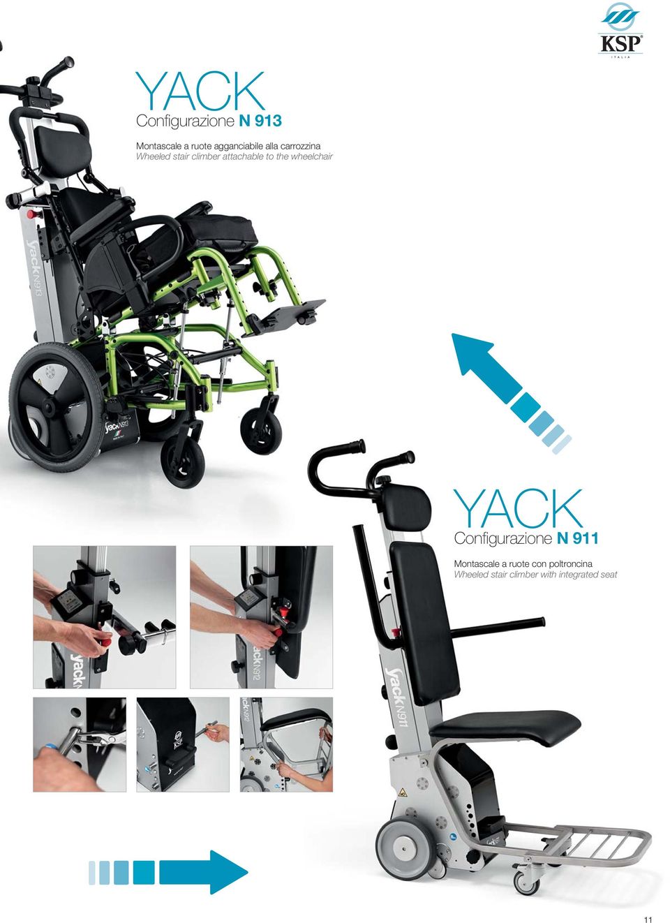 wheelchair YACK Confi gurazione N 911 Montascale a ruote