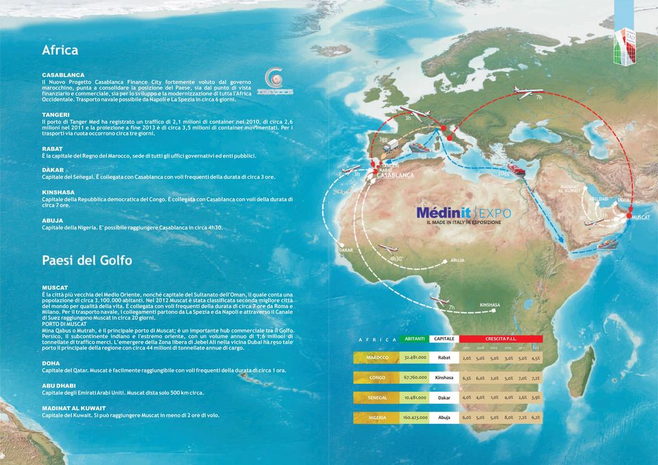 TANGERI Il porto di Tanger Med ha registrato un traffico di 2,1 milioni di container nel 2010, di circa 2,6 milioni nel 2011 e la proiezione a fine 2013 è di circa 3,5 milioni di container