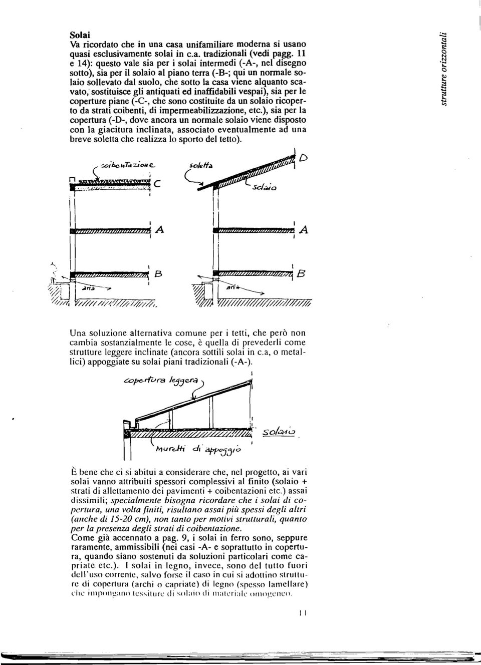 scavato,'sostituisce gli antiquati ed inaffidabili vespai), sia per le coperture piane (-C-, che sono costituite da un solaio ricoperto da strati coibenti, di impermeabilizzazione, etc.