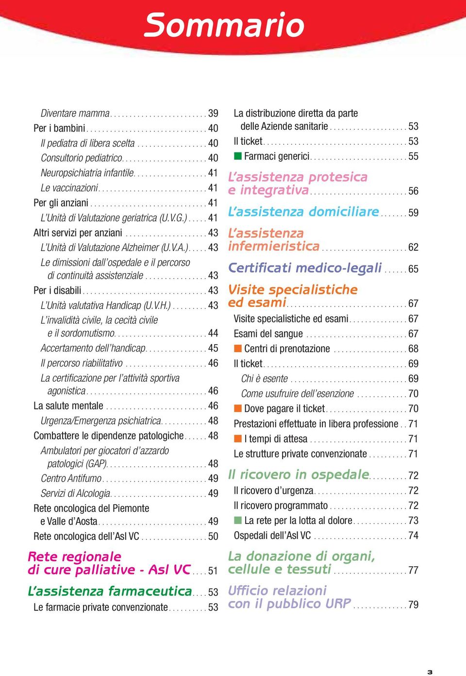 V.G.)..... 41 Altri servizi per anziani..................... 43 L Unità di Valutazione Alzheimer (U.V.A.)..... 43 Le dimissioni dall ospedale e il percorso di continuità assistenziale.