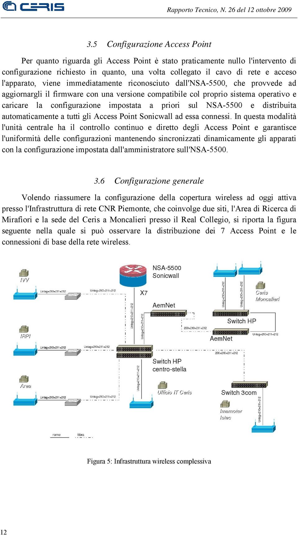 a priori sul NSA-5500 e distribuita automaticamente a tutti gli Access Point Sonicwall ad essa connessi.