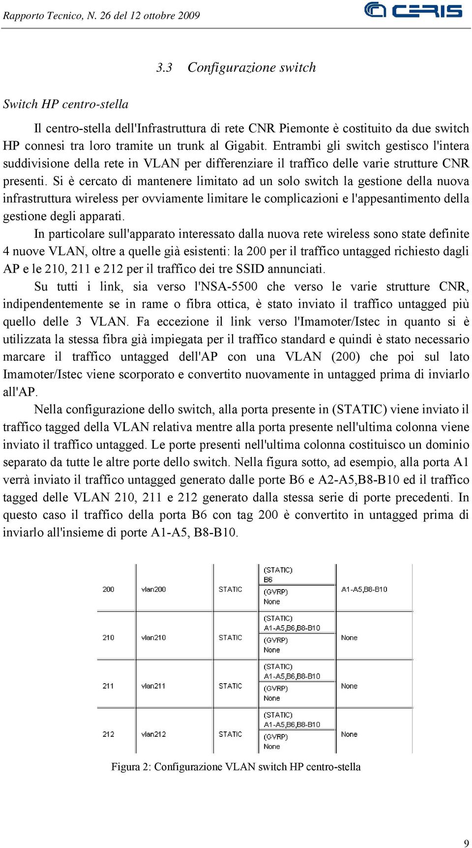 Si è cercato di mantenere limitato ad un solo switch la gestione della nuova infrastruttura wireless per ovviamente limitare le complicazioni e l'appesantimento della gestione degli apparati.