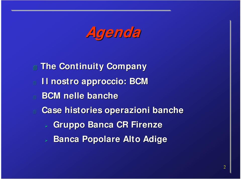 Case histories operazioni banche