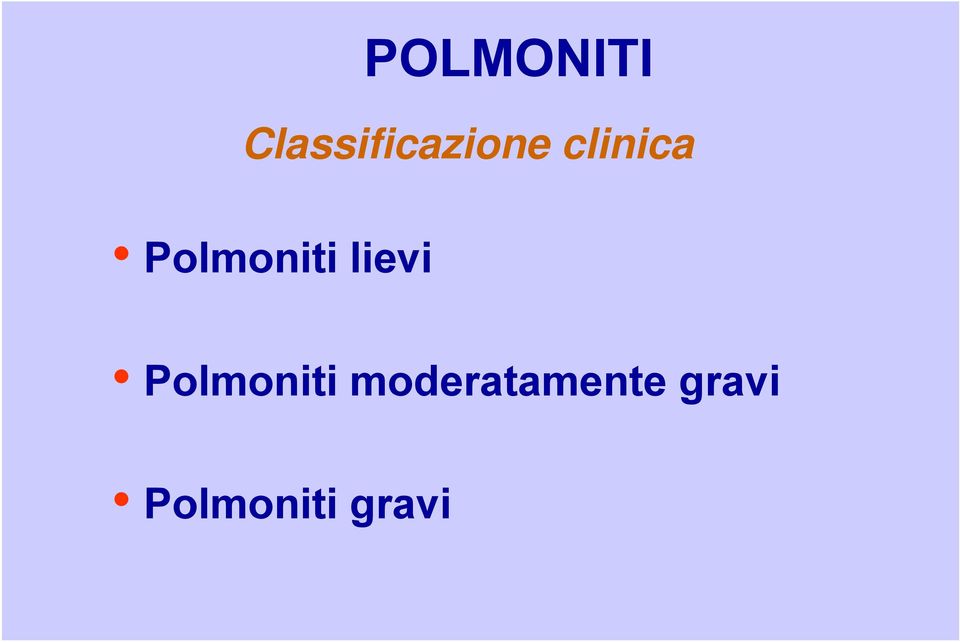 Polmoniti lievi