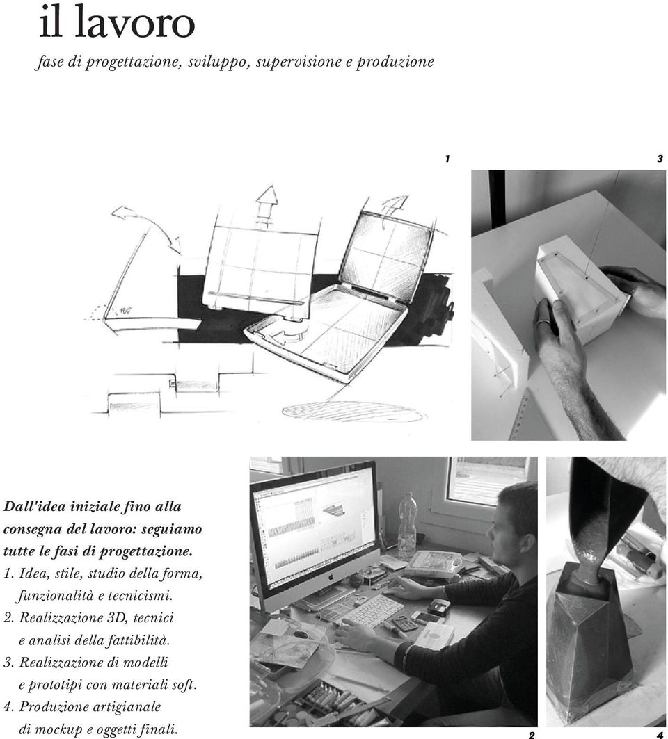 Idea, stile, studio della forma, funzionalità e tecnicismi. 2.