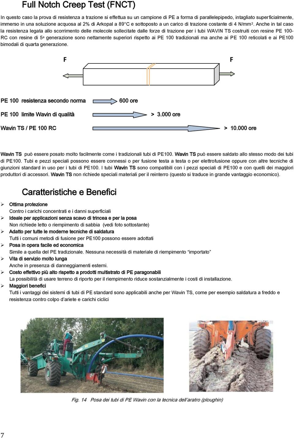 Anche in tal cao la reitenza legata allo corriento elle olecole ollecitate alle forze i trazione per i tubi WAVIN TS cotruiti con reine PE 100- RC con reine i 5 a generazione ono nettaente uperiori