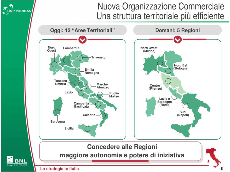 Basilicata Emilia Romagna Calabria Marche Abruzzo Puglia Molise Centro (Firenze) Lazio e Sardegna (Roma) Nord Est