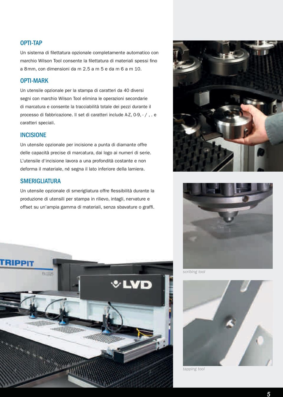 durante il processo di fabbricazione. Il set di caratteri include A-Z, 0-9, - /,. e caratteri speciali.