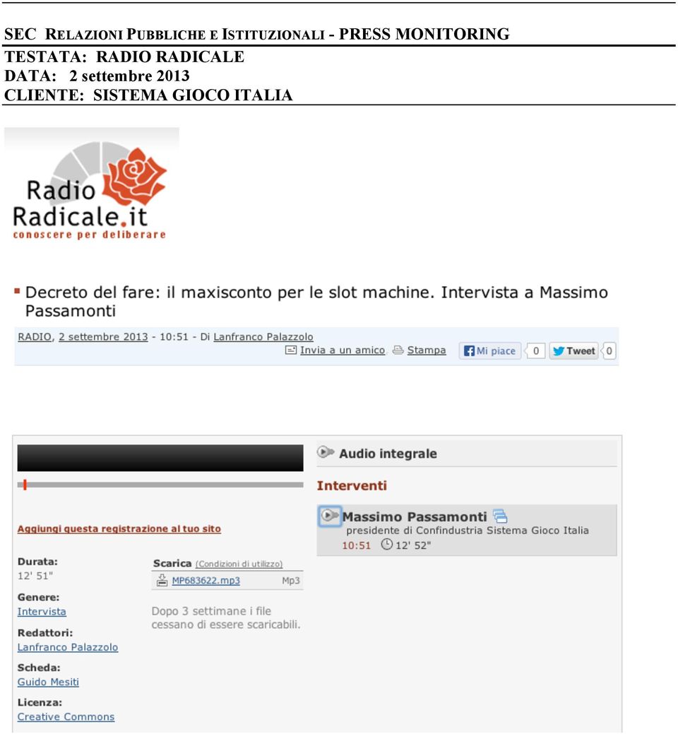 TESTATA: RADIO RADICALE DATA: 2