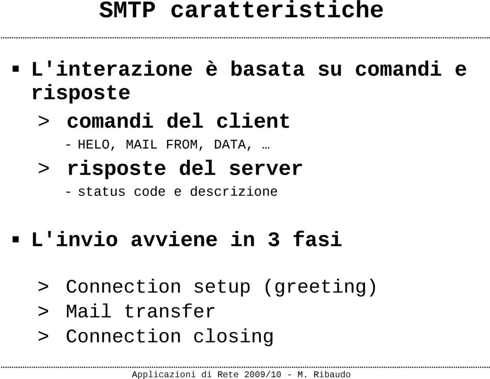 risposte del server - status code e descrizione L'invio avviene