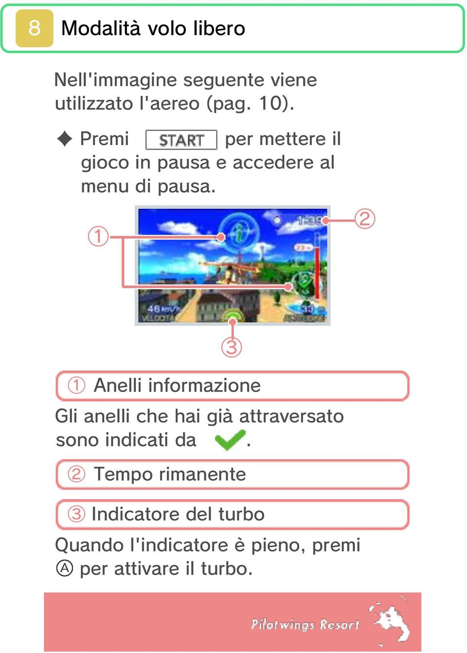 1 2 3 1 Anelli informazione Gli anelli che hai già attraversato sono indicati da.