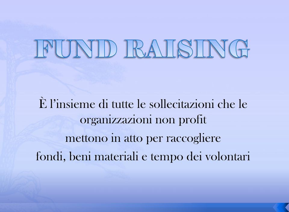 non profit mettono in atto per