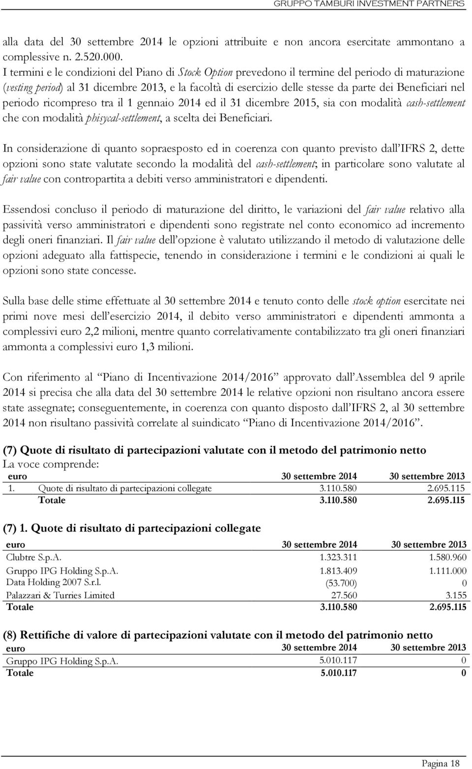 Beneficiari nel periodo ricompreso tra il 1 gennaio 2014 ed il 31 dicembre 2015, sia con modalità cash-settlement che con modalità phisycal-settlement, a scelta dei Beneficiari.