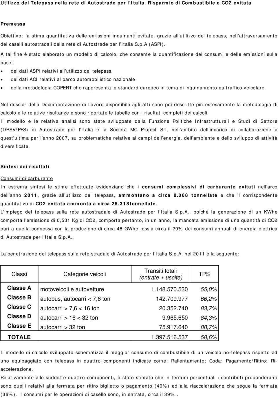 della rete di Autostrade per l Italia S.p.A (ASPI).