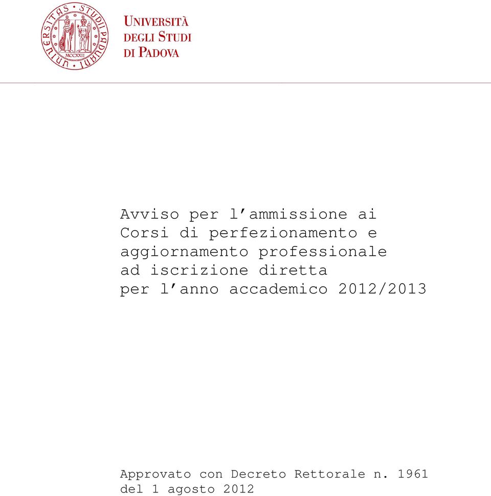 iscrizione diretta per l anno accademico