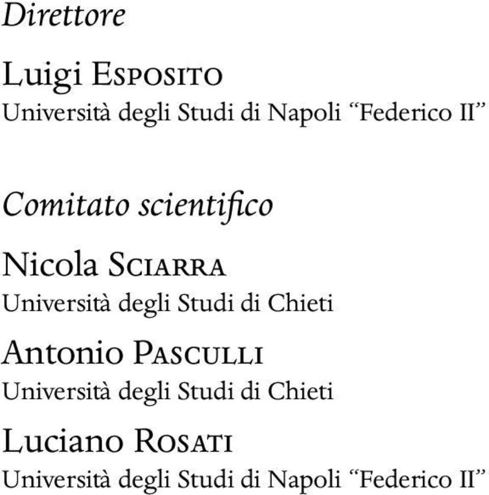 degli Studi di Chieti Antonio PASCULLI Università degli Studi