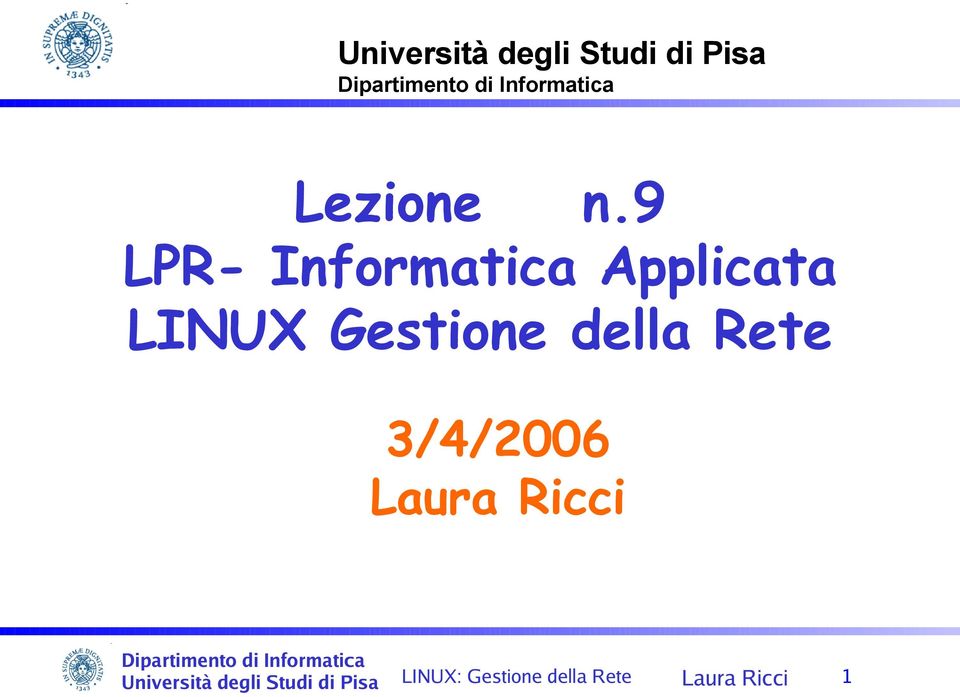 Applicata LINUX Gestione