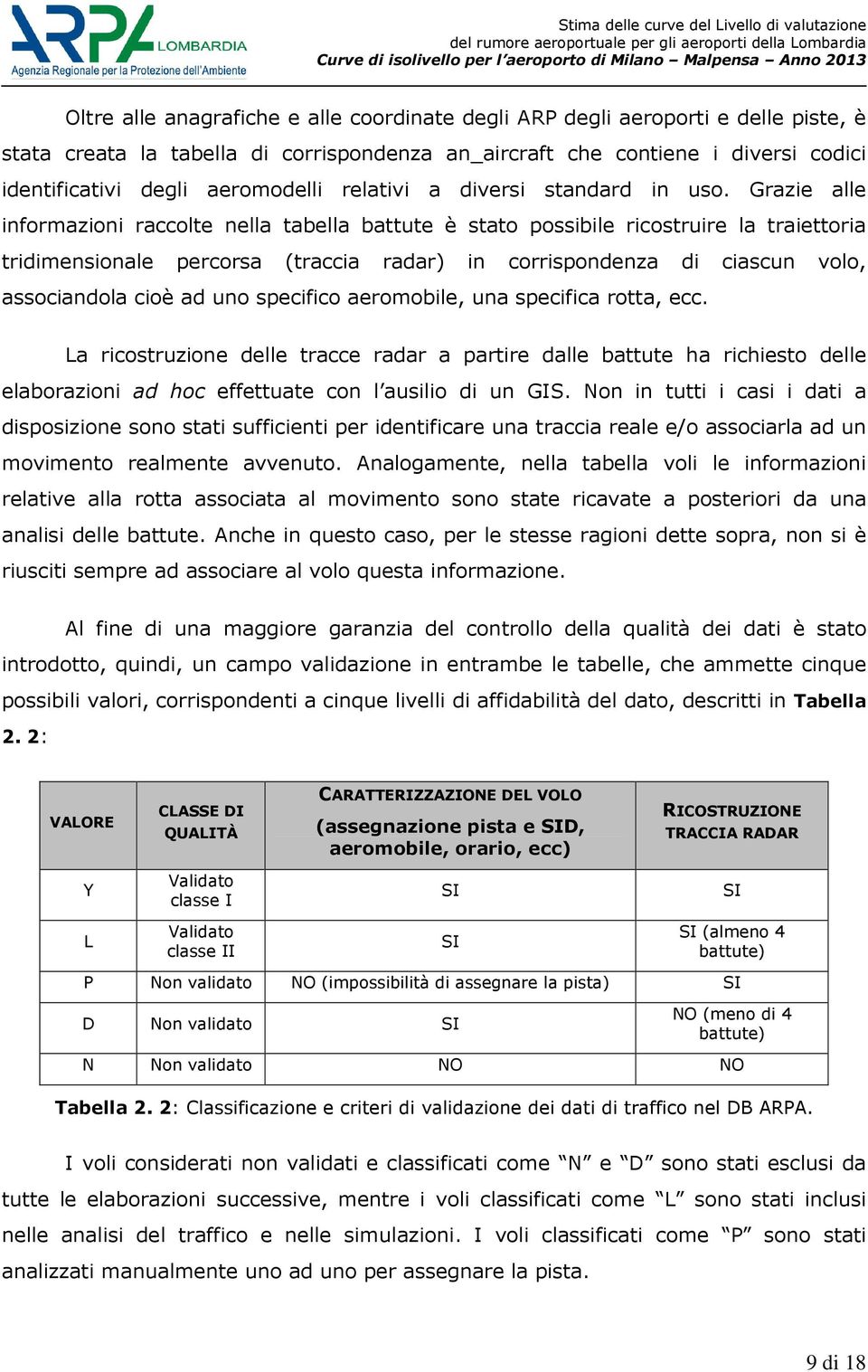 Grazie alle informazioni raccolte nella tabella battute è stato possibile ricostruire la traiettoria tridimensionale percorsa (traccia radar) in corrispondenza di ciascun volo, associandola cioè ad