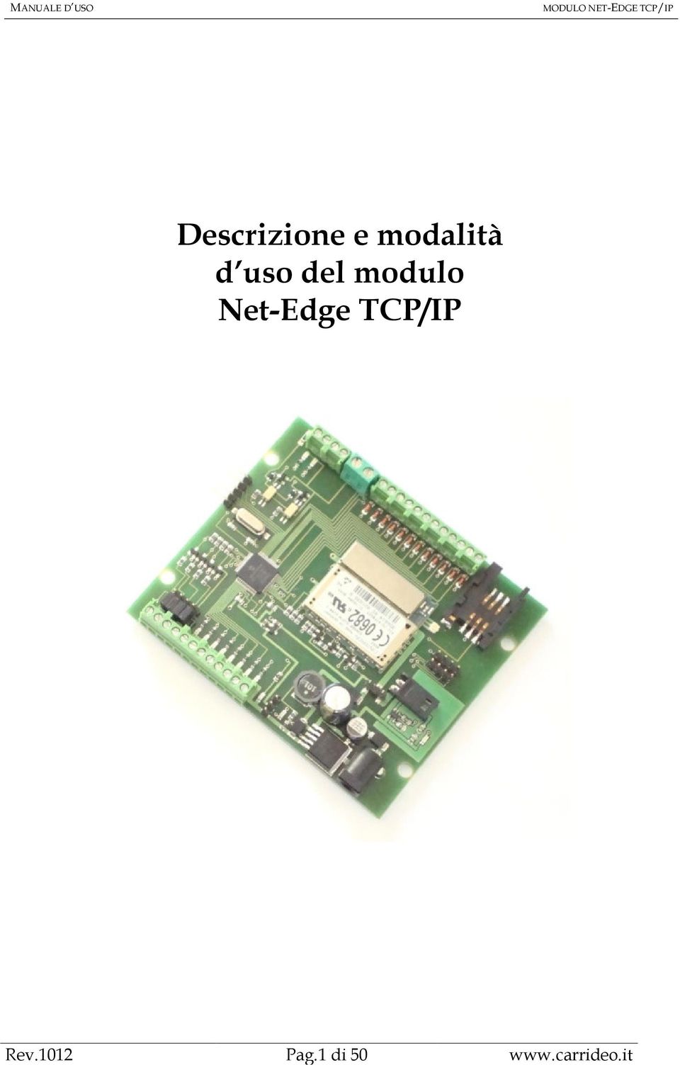 uso del modulo Net-Edge TCP/IP