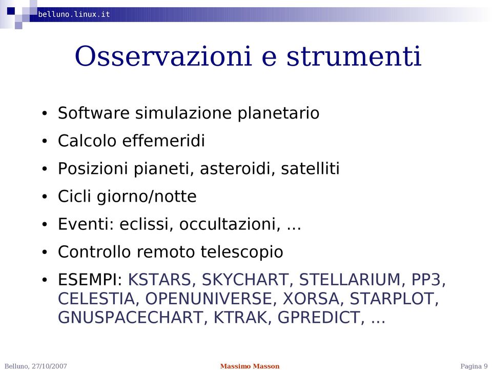 occultazioni,.