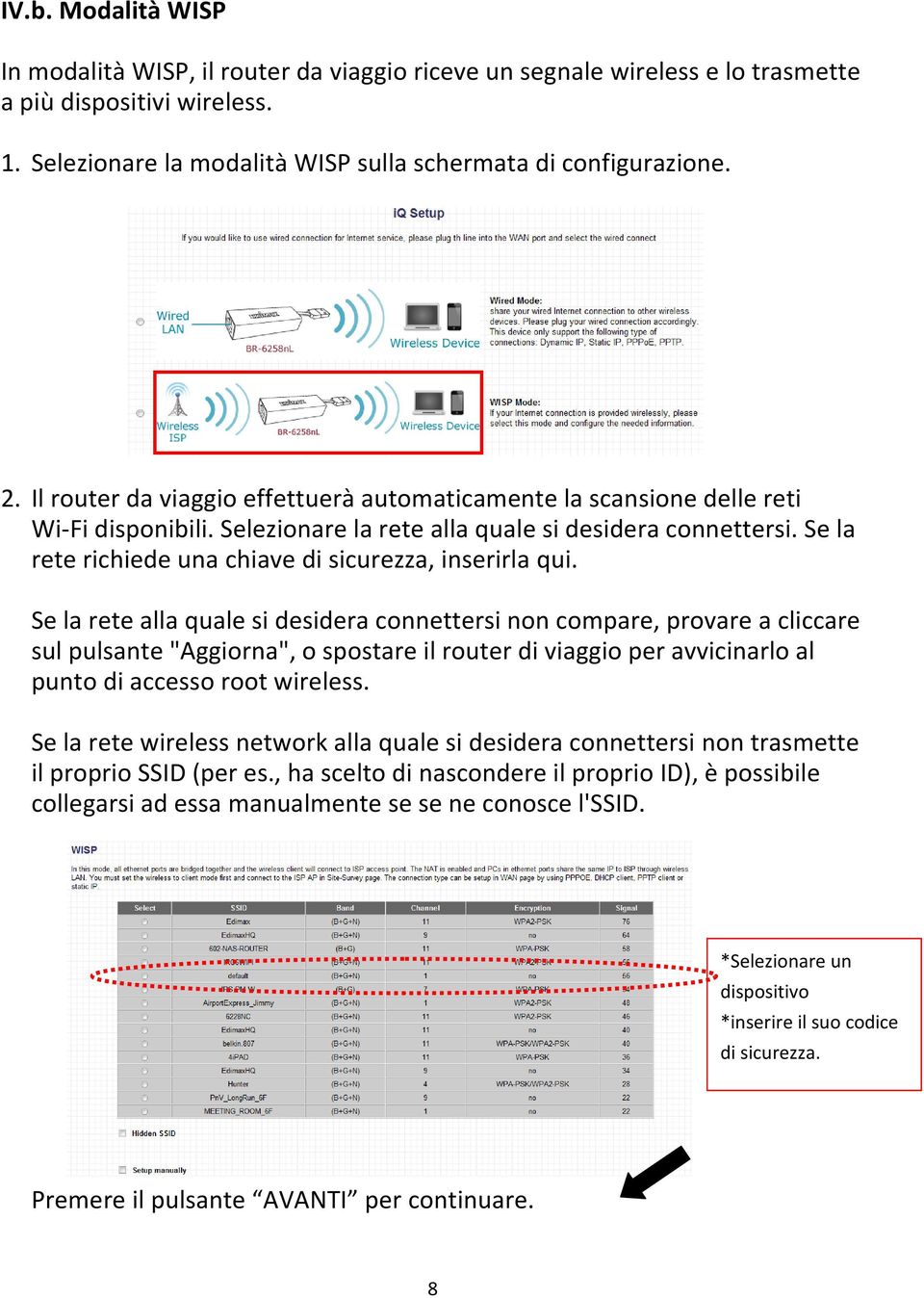 Se la rete richiede una chiave di sicurezza, inserirla qui.